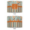 Orange Blue Swirls & Stripes 16" Drum Lampshade - APPROVAL (Fabric)