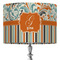 Orange Blue Swirls & Stripes 16" Drum Lampshade - ON STAND (Fabric)