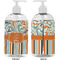 Orange Blue Swirls & Stripes 16 oz Plastic Liquid Dispenser- Approval- White
