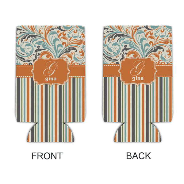 Orange Blue Swirls & Stripes 16oz Can Sleeve - APPROVAL