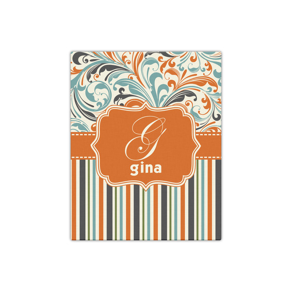 Orange Blue Swirls & Stripes 16x20 - Canvas Print - Front View