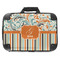 Orange Blue Swirls & Stripes Hard Shell Briefcase - 18" (Personalized)
