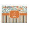 Orange Blue Swirls & Stripes 2' x 3' Indoor Area Rug (Personalized)