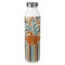 Orange Blue Swirls & Stripes 20oz Stainless Steel Water Bottle - Full Print (Personalized)