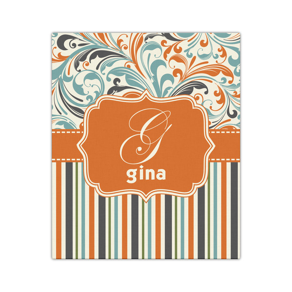 Orange Blue Swirls & Stripes 20x24 - Canvas Print - Front View