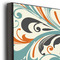 Orange Blue Swirls & Stripes 20x24 Wood Print - Closeup