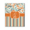 Orange Blue Swirls & Stripes 20x24 Wood Print - Front View