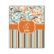 Orange Blue Swirls & Stripes Wood Print - 20x24 (Personalized)