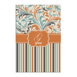 Orange Blue Swirls & Stripes Posters - Matte - 20x30 (Personalized)
