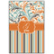 Orange Blue Swirls & Stripes Wood Print - 20x30 (Personalized)