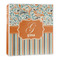 Orange Blue Swirls & Stripes 3-Ring Binder - 1 inch (Personalized)