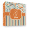 Orange Blue Swirls & Stripes 3 Ring Binders - Full Wrap - 3" - FRONT