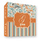 Orange Blue Swirls & Stripes 3 Ring Binder - Full Wrap - 3" (Personalized)