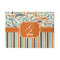 Orange Blue Swirls & Stripes Area Rug (Personalized)