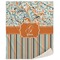 Orange Blue Swirls & Stripes 50x60 Sherpa Blanket