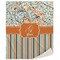 Orange Blue Swirls & Stripes Sherpa Throw Blanket (Personalized)