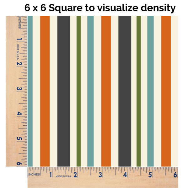 Orange Blue Swirls & Stripes 6x6 Swatch of Fabric