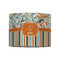 Orange Blue Swirls & Stripes 8" Drum Lampshade - FRONT (Fabric)
