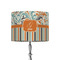 Orange Blue Swirls & Stripes 8" Drum Lampshade - ON STAND (Fabric)