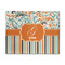 Orange Blue Swirls & Stripes 8'x10' Patio Rug - Front/Main