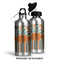 Orange Blue Swirls & Stripes Aluminum Water Bottle - Alternate lid options