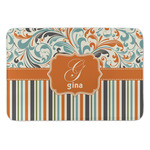 Orange Blue Swirls & Stripes Anti-Fatigue Kitchen Mat (Personalized)