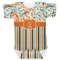 Orange Blue Swirls & Stripes Baby Bodysuit 0-3 (Personalized)