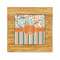 Orange Blue Swirls & Stripes Bamboo Trivet with 6" Tile - FRONT