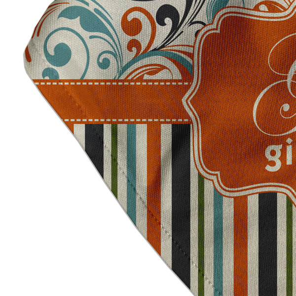Orange Blue Swirls & Stripes Bandana Detail