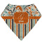 Orange Blue Swirls & Stripes Bandana Bib (Personalized)