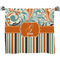 Orange Blue Swirls & Stripes Bath Towel (Personalized)