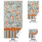 Orange Blue Swirls & Stripes Bath Towel Sets - 3-piece - Approval