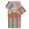 Orange Blue Swirls & Stripes Bath Towel Sets - 3-piece - Front/Main