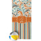 Orange Blue Swirls & Stripes Beach Towel (Personalized)