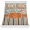 Orange Blue Swirls & Stripes Comforters (Personalized)