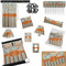 Orange Blue Swirls & Stripes Bedroom Decor & Accessories2