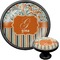 Orange Blue Swirls & Stripes Cabinet Knob (Black) (Personalized)
