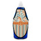 Orange Blue Swirls & Stripes Bottle Apron - Soap - FRONT
