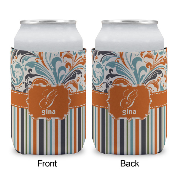 Orange Blue Swirls & Stripes Can Sleeve - APPROVAL (single)