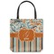 Orange Blue Swirls & Stripes Canvas Tote Bag (Personalized)