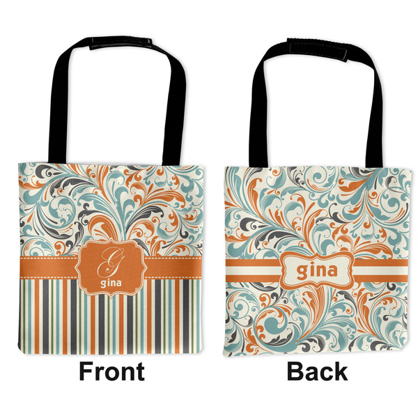 Orange Blue Swirls & Stripes Car Bag - Apvl