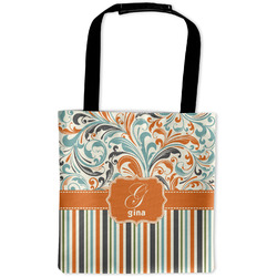 Orange Blue Swirls & Stripes Auto Back Seat Organizer Bag (Personalized)
