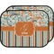 Orange Blue Swirls & Stripes Car Floor Mats (Back Seat) (Personalized)