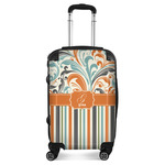 Orange Blue Swirls & Stripes Suitcase - 20" Carry On (Personalized)