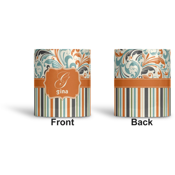 Orange Blue Swirls & Stripes Ceramic Pen Holder - Apvl