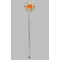 Orange Blue Swirls & Stripes Clear Plastic 7" Stir Stick - Round - Single Stick