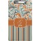Orange Blue Swirls & Stripes Clipboard (Legal Size) (Personalized)