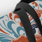 Orange Blue Swirls & Stripes Closeup of Tote w/Black Handles