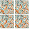 Orange Blue Swirls & Stripes Cloth Napkins - Personalized Dinner (APPROVAL) Set of 4