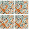 Orange Blue Swirls & Stripes Cloth Napkins - Personalized Lunch (APPROVAL) Set of 4